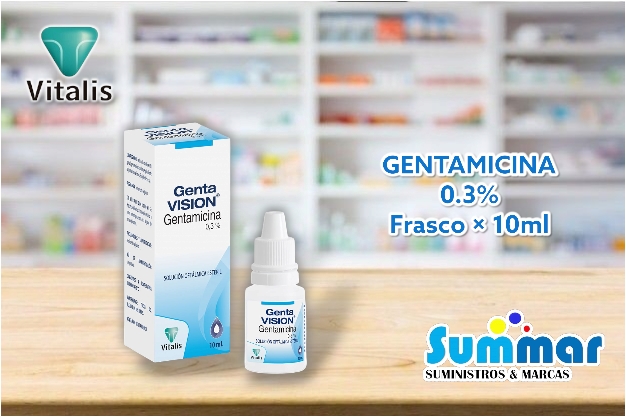 Genta Vision® 0,3% Solución Oftálmica Frasco x 10ml (Gentamicina) VITALIS