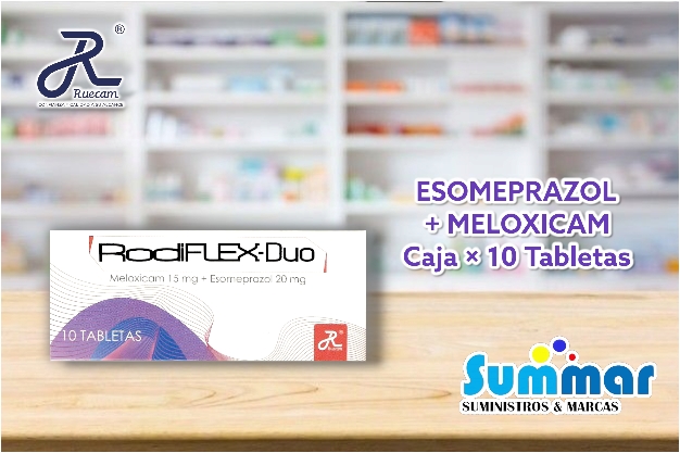 Rodiflex Dúo Caja x 10 Tabletas (Esomeprazol + Meloxicam) RUECAM