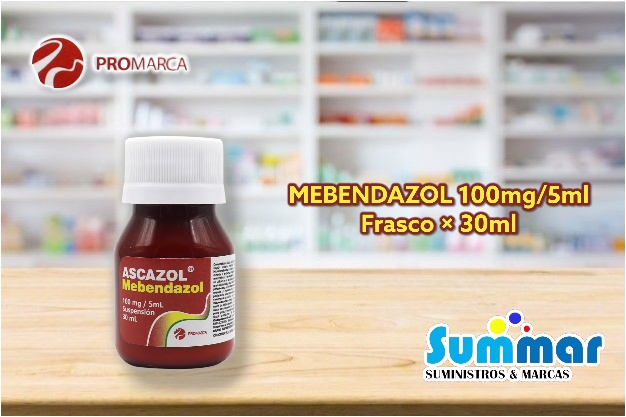 Ascazol® 100mg/5ml Frasco x 30ml (Mebendazol) PROMARCA