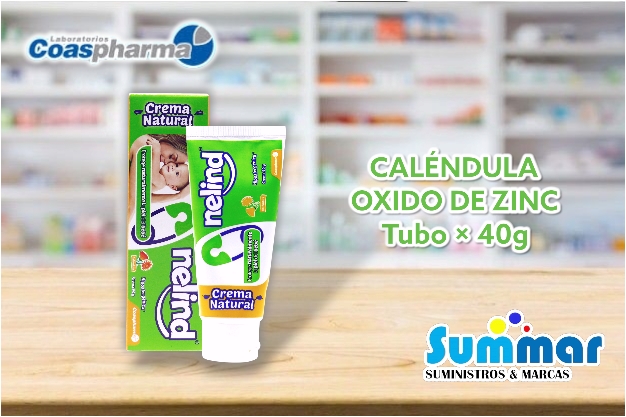 Nelind Crema Natural Caléndula Tubo x 40g (Extractos Naturales y Oxido de Zinc) COASPHARMA