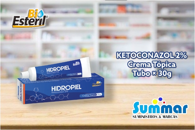 Hidropiel® 2% Crema Tópica Tubo x 30g (Ketoconazol) BIO ESTERIL