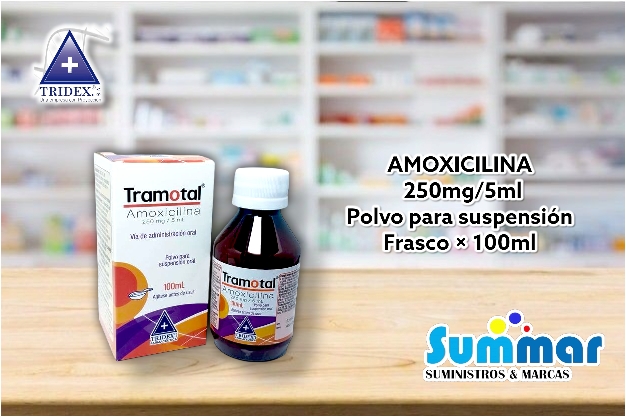 Tramotal® 250mg/5ml Polvo para Suspensión Frasco x 100ml (Amoxicilina) TRIDEX