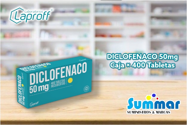Diclofenaco Sódico 50mg Caja x 400 Tabletas LAPROFF