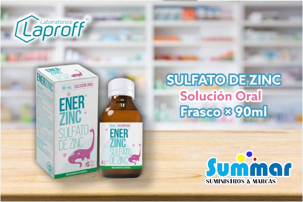 Ener® Zinc Solución Oral Frasco x 90ml (Sulfato de Zinc) LAPROFF