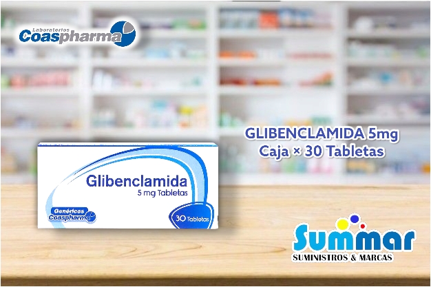 Glibenclamida 5mg Caja x 30 Tabletas COASPHARMA