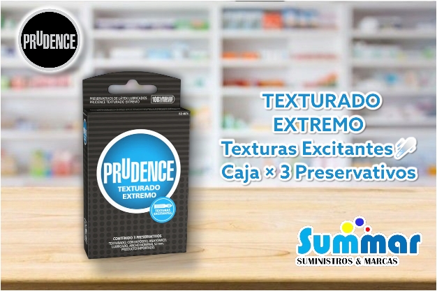 Preservativo Prudence Texturado Extremo Caja x 3 Unidades DKT