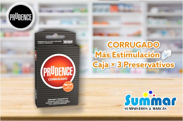Preservativo Prudence Corrugado Caja x 3 Unidades DKT