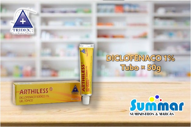 Arthiless® 1% Gel Tópico Tubo x 50g (Diclofenaco) TRIDEX