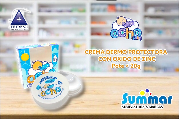 Crema Ocho Baby Dermoprotectora Pote x 20g (Con óxido de zinc) TRIDEX