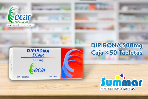Dipirona 500mg Caja x 50 Tabletas ECAR