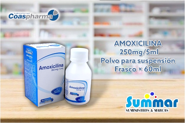 Amoxicilina 250mg/5ml Frasco x 60ml COASPHARMA