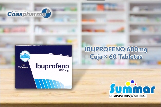 Ibuprofeno 600mg Caja x 60 Tabletas COASPHARMA