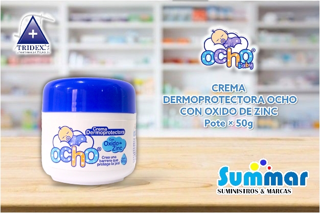Crema Ocho Baby Dermoprotectora Pote x 50g (Con óxido de zinc) TRIDEX