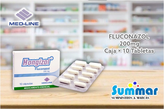 Hongizol® 200mg Caja x 10 Cápsulas (Fluconazol) MED-LINE