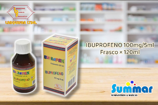 Buprofen 100mg/5ml Frasco 120ml (Ibuprofeno) LABQUIFAR