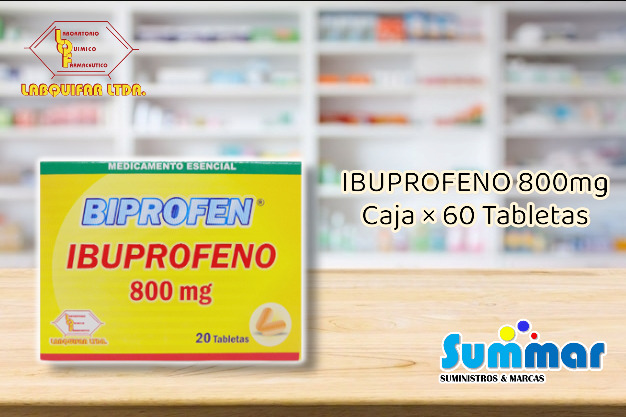 Buprofen 800mg Caja x 60 Tabletas (Ibuprofeno) LABQUIFAR