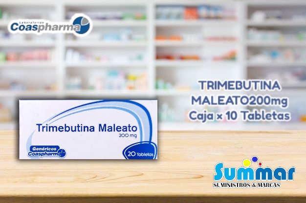 Trimebutina Maleato 200mg Caja x 20 Tabletas COASPHARMA