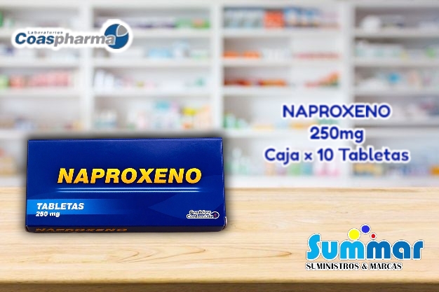 Naproxeno 250mg Caja x 10 Tabletas COASPHARMA