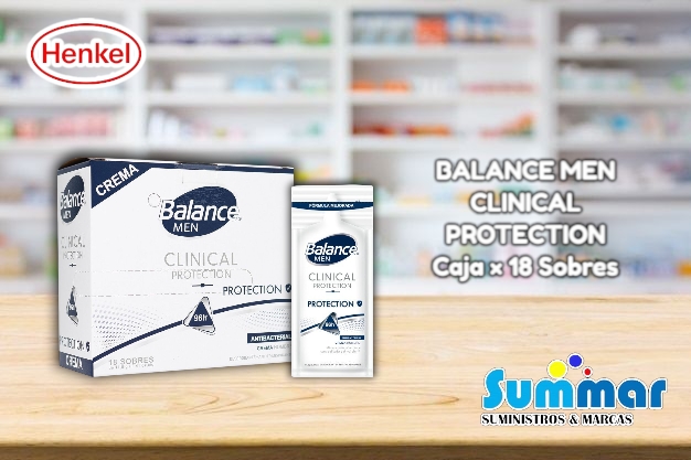 Balance Men Clinical Protection Caja x 16 Sobres + 2 Gratis HENKEL