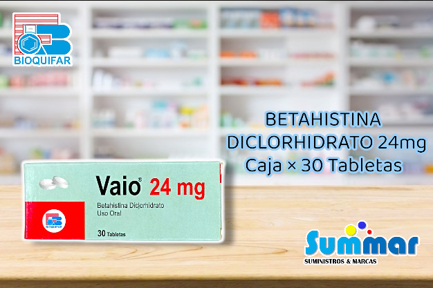 Vaio® 24mg Caja x 30 Tabletas (Betahistina) BIOQUIFAR