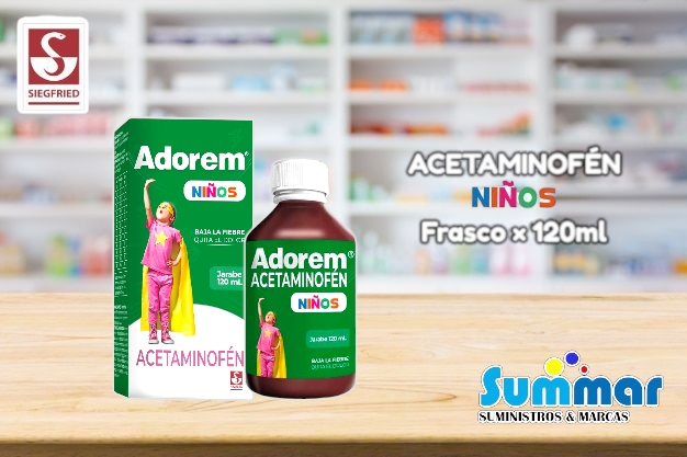 Adorem® Niños Frasco x 120ml (Acetaminofén) SIEGFRIED
