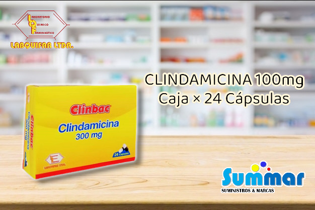 Clinbac 300mg Caja x 24 Cápsulas (Clindamicina) LABQUIFAR