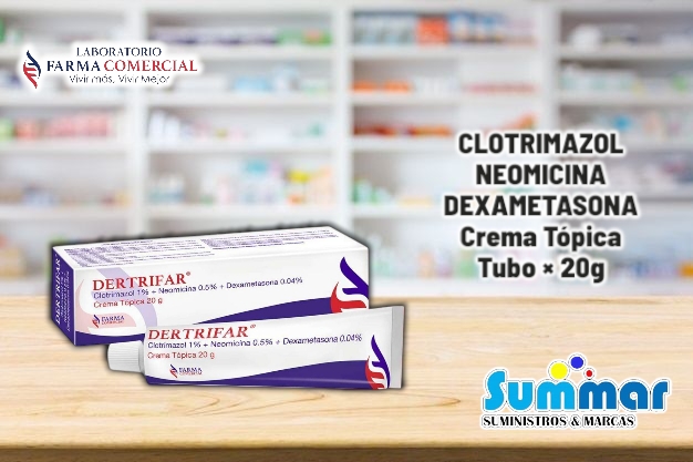 Dertrifar® Crema Tópica Tubo x 20g (Clotrimazol Neomicina Dexametasona) FARMA COMERCIAL