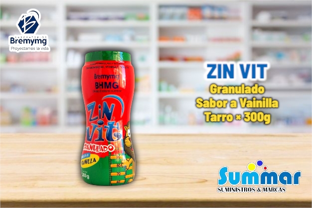 Zinvit Granulado Sabor a Vainilla Tarro x 300g BREMYMG