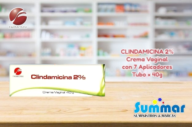 Clindamicina 2% Crema Vaginal Tubo x 40g con 7 Aplicadores FARMIONNI
