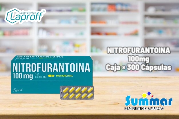 Nitrofurantoína 100mg Caja x 300 Cápsulas LAPROFF