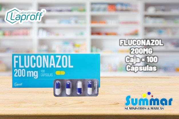 Fluconazol 200mg Caja 100 Cápsulas LAPROFF