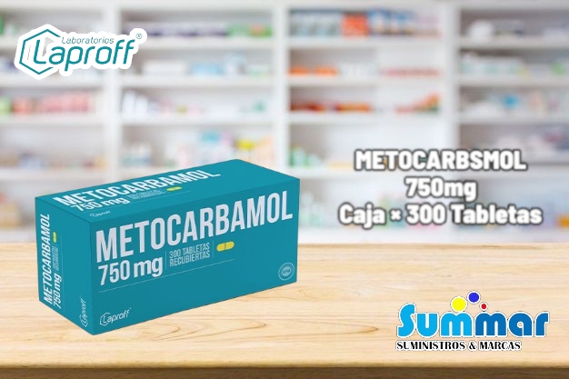Metocarbamol 750mg Caja x 300 Tabletas Recubiertas LAPROFF