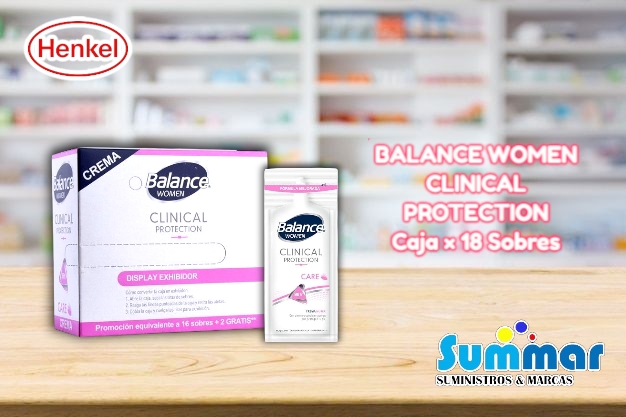 Balance Women Clinical Protection Caja x 16 Sobres + 2 Gratis HENKEL
