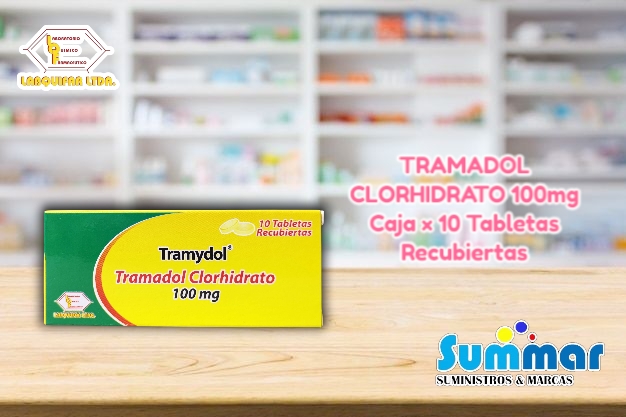 Tramydol® 100mg Caja x 10 Tabletas Recubiertas (Tramadol Clorhidrato) LABQUIFAR
