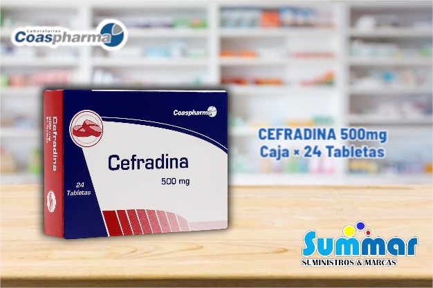 Cefradina 500mg Caja x 24 Tabletas COASPHARMA