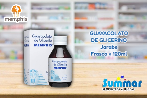 Guayacolato de Glicerino 2% Frasco x 120ml MEMPHIS