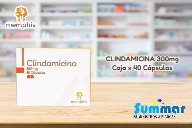 Clindamicina 300mg Caja x 40 Cápsulas MEMPHIS