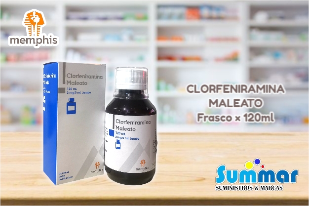 Clorfeniramina Maleato 2mg/5ml Frasco 120ml MEMPHIS