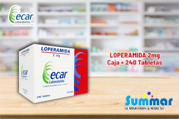 Loperamida 2mg Caja x 240 Tabletas ECAR