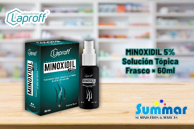 Minoxidil 5% Loción Tópica Frasco x 60ml LAPROFF