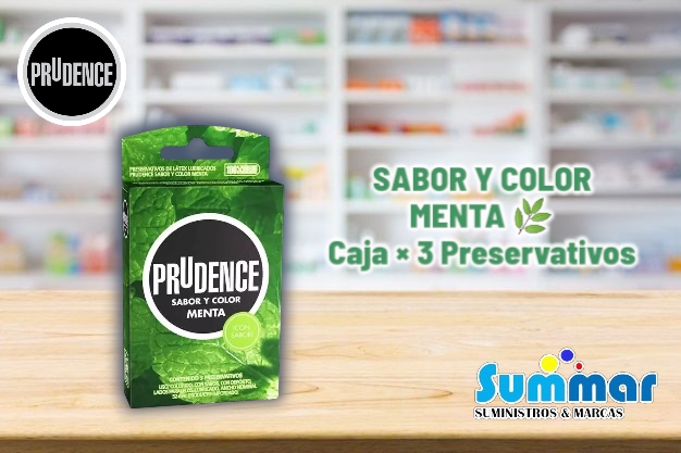 Preservativo Prudence Menta Caja x 3 Unidades DKT