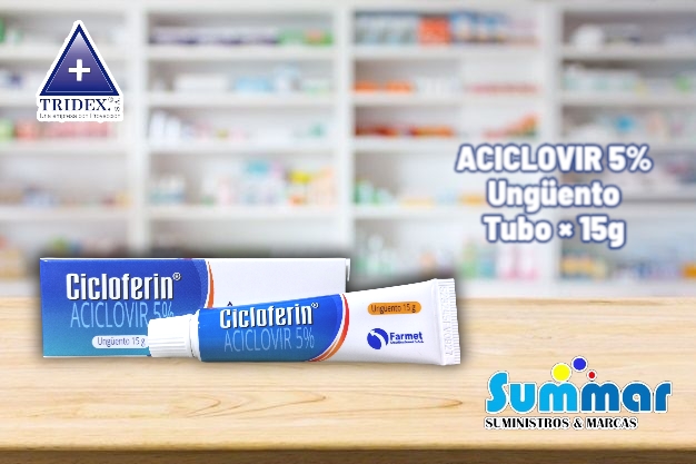 Cicloferin® 5% Ungüento Tubo x 15g (Aciclovir) TRIDEX