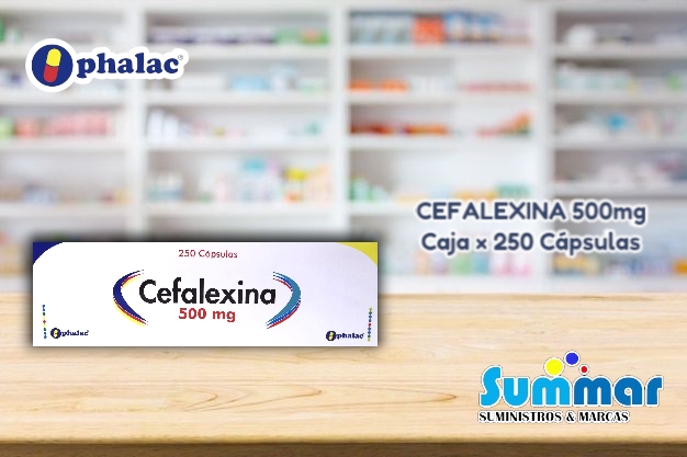 Cefalexina 500mg Caja x 250 Cápsulas OPHALAC