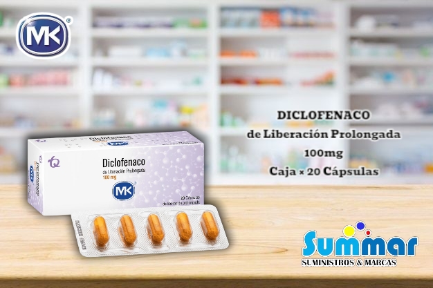 Diclofenaco LP 100mg Caja x 20 Cápsulas MK