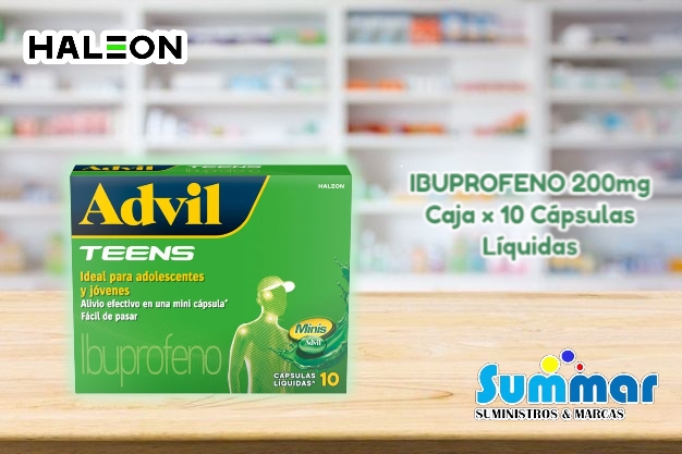 Advil Teens Caja x 10 Capsulas Blandas (Ibuprofeno) HALEON