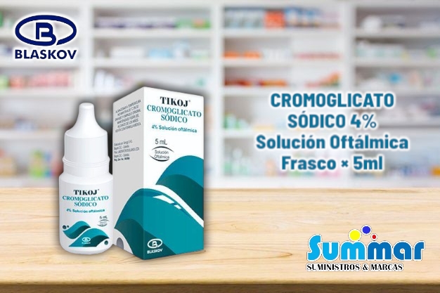 Tikoj® 4% Solución Oftálmica Frasco x 5ml (Cromoglicato Sódico) BLASKOV