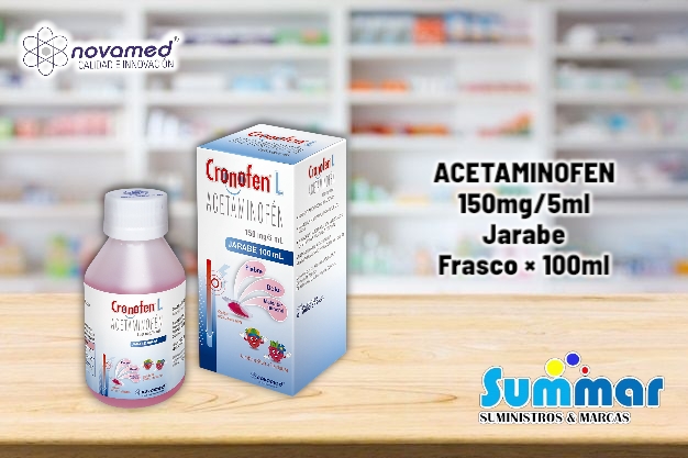 Cronofen L 150mg/5ml Jarabe Frasco x 100ml (Acetaminofén) NOVAMED
