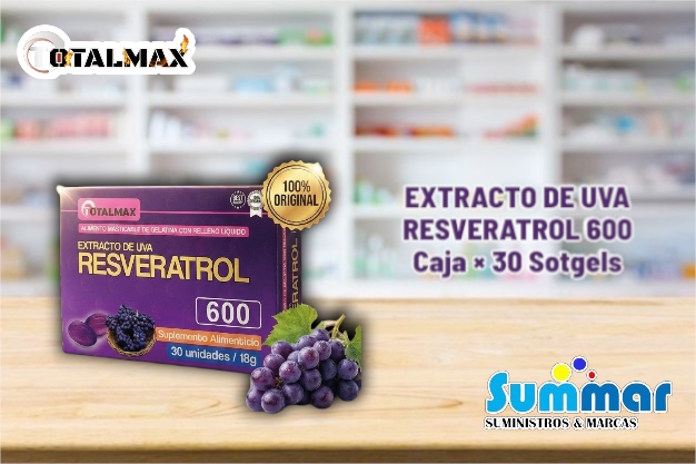 Resveratrol 600 Caja x 30 Softgels TOTALMAX