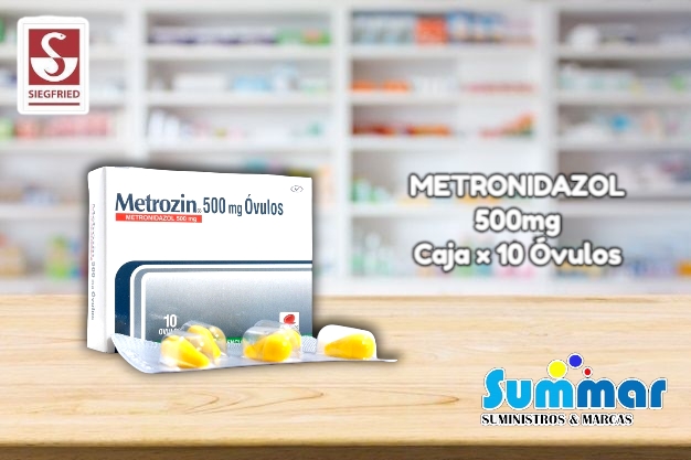 Metrozin® 500mg Caja x 10 Ovulos (Metronidazol) SIEGFRIED