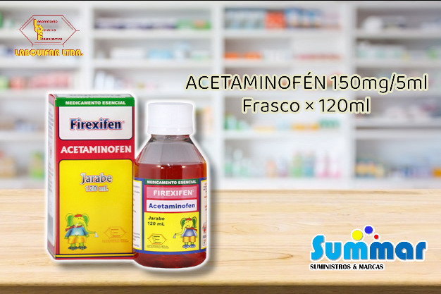 Firexifen 150mg/5ml Frasco x 120ml (Acetaminofen) LABQUIFAR